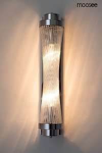 APLICA COLUMN 60, ARGINTIE, CONFECTIONATA DIN OTEL SI STICLA, STIL MODERN - Img 3