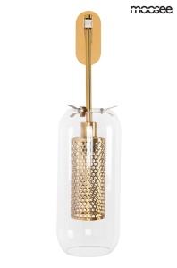 APLICA LANTERN GOLD, CONFECTIONATA DIN OTEL SI STICLA, STIL MODERN - Img 2