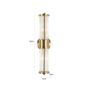 APLICA LYA AURIU PERIAT, ML-0030, CONFECTIONATA DIN STICLA SI FIER, STIL MODERN - Img 3