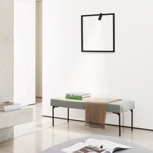 APLICA SYNTESI AP SQUARE, NEGRU, DIN ALUMINIU, STIL MODERN - Img 3