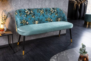 BANCA BOUTIQUE, DIN CATIFEA SI METAL 130CM, TURCOAZ, COD 41706