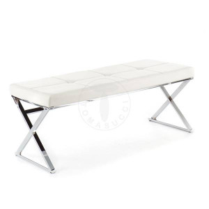 BANCHETA, MAXIM 120CM, CADRUL DIN METAL SI PIELE ECO, STIL MODERN, COD 1719