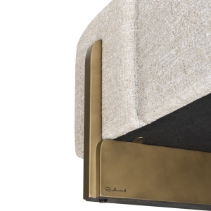BANCUTA , DIN METAL SI TEXTIL, CULOARE CREM, RICHMOND INTERIORS - Img 3