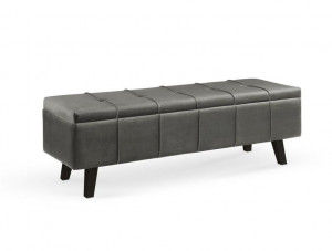 BANCUTA MASSIMO GRI/NEGRU CU TAPITERIE DIN TEXTIL STIL MODERN HALMAR