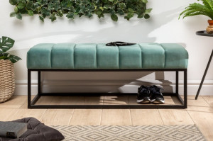 BANCUTA, PETIT BEAUTE 110 CM, COD 40317, CU TAPITERIE DIN CATIFEA MENTA, STIL MODERN - Img 3