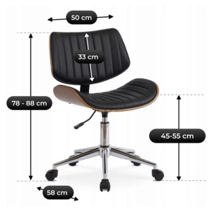 BESTSELLER! SCAUN DE BIROU ROTATIV, ARTIM MEBLE, REALIZAT DIN MATERIAL PIELE ECO, FURNIR, STIL MODERN - Img 6