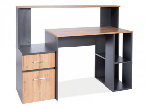 BIROU B-008, STEJAR WOTAN/ANTRACIT, DIN PLACI LAMINATE, STIL MODERN, SIGNAL