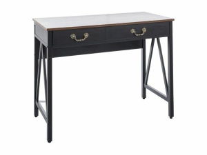 BIROU B-021, 100 CM, MARO/NEGRU MAT, DIN PAL LAMINAT SI METAL, STIL MODERN - Img 2