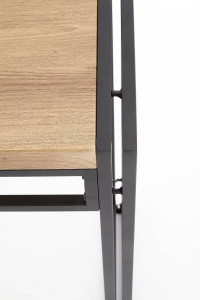 BIROU/CONSOLA BOLIVAR KN-1, 90X76 CM, STEJAR AURIU/NEGRU, DIN MDF FURNIRUIT SI METAL, STIL INDUSTRIAL - Img 7