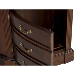 BIROU DE LUX CAMBRIDGE II 180CM, DIN LEMN MASIV, CULOARE MARO, ARTIM SELECTION - Img 7