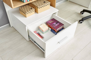 BIROU GROSSO, STEJAR AURIU/ALB, DIN MDF LAMINAT, STIL MODERN - Img 2