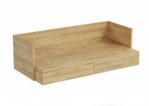 BIROU MODULAR MOBIUS 2S, NATUR, 110 CM, DIN PAL MELAMINAT, STIL MODERN
