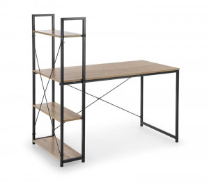 BIROU NARVIK B1, STEJAR SONOMA/NEGRU, DIN PAL LAMINAT SI METAL, STIL VINTAGE - Img 2