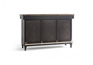 BUFET 173CM, CULOARE NEGRU/NATUR, DIN LEMN DE MANGO SI METAL, GINER Y COLOMER