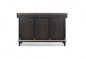 BUFET 173CM, CULOARE NEGRU/NATUR, DIN LEMN DE MANGO SI METAL, GINER Y COLOMER - Img 2