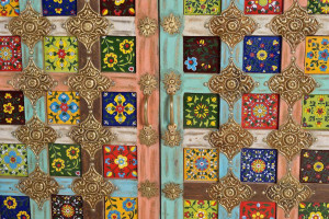 BUFET 180CM, DIN LEMN MASIV DE MANGO SI METAL, MULTICOLOR, GINER Y COLOMER - Img 5