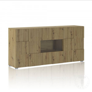 BUFET 3 USI 178CM, PATRIK, COD 4343, STIL MODERN, REALIZATA DIN PANOURI ECO DIN LEMN - Img 1