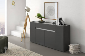 BUFET 4 USI 172CM, TONYA, COD 3676, STIL MODERN, REALIZATA DIN PANOURI ECO DIN LEMN - Img 4