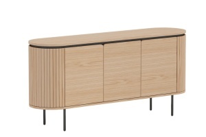 BUFET, ATELIER 160CM, FURNIR DE STEJAR SI PICIOARE DIN METAL, CULOARE NATUR, ARTIM GROUP SELECTION - Img 5