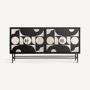 BUFET ATHY 160CM, DIN FURNIR DIN LEMN, MDF SI METAL, DESIGN CONTEMPORAN, VICAL HOME