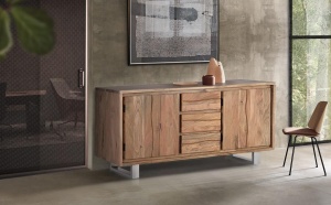 BUFET LIVING, 172CM, LEMN DE SALCAM SI METAL, REALIZAT MANUAL, ARTIM GROUP SELECTION
