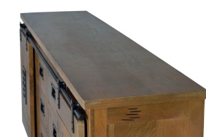 BUFET LIVING APARADOR 190CM, DIN LEMN DE MANGO SI METAL, CULOARE NATUR/NEGRU, ARTIM GROUP SELECTION - Img 6