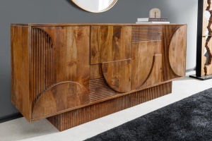 BUFET LIVING, ART DECO 170CM, LEMN DE MANGO, MODEL 3D, CULOARE MARO, ARTIM GROUP SELECTION - Img 5