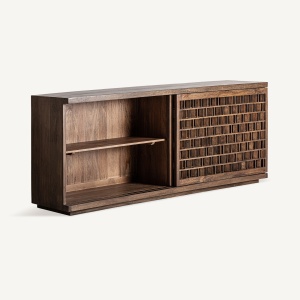 BUFET LIVING KLADNO 200CM, REALIZAT DIN LEMN DE MANGO, FINISAJ MARO, VICAL HOME - Img 3