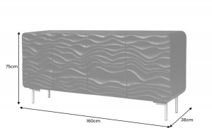 BUFET LIVING, LAGOON 160CM, DIN LEMN MASIV MANGO, NEGRU, ARTIM GROUP SELECTION - Img 7