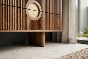 BUFET LIVING, MADISON 180CM, REALIZAT DIN LEMN DE MANGO, CULOARE NATUR/AURIU, ARTIM GROUP - Img 8