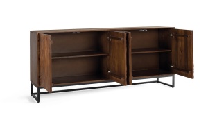 BUFET LIVING SUNSET 170CM, DIN LEMN DE MANGO, CULOARE NUC INCHIS, STIL MODERN, ARTIM GROUP SELECTION - Img 3