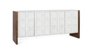 BUFET LIVING VIREN 170CM, REALIZAT DIN LEMN DE MANGO, CULOARE ALB/NUC, STIL MODERN, GINER Y COLOMER