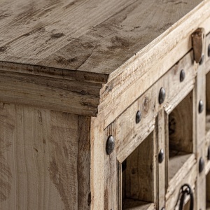 BUFET SIRIGERE 220CM, DIN LEMN DE MANGO SI METAL, DESIGN ETNIC, VICAL HOME - Img 7