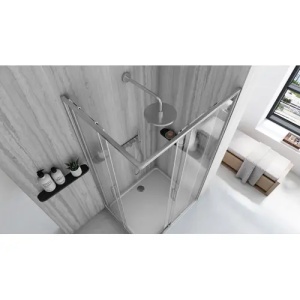 CABINA DE DUS CITY 80X100, NICKEL PERIAT, FARA CADITA, CALITATE SUPERIOARA - Img 5