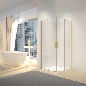 CABINA DE DUS MONTANA DOUBLE, GOLD BRUSH, 90X90, EASY CLEAN