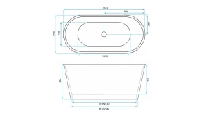 CADA FREESTANDING MILANO, 150 CM, ALB, DIN ACRIL, CALITATE SUPERIOARA - Img 6