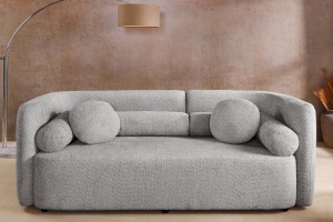 CANAPEA, ART DECO, 200CM, 3 LOCURI, MATERIAL BOUCLE GRI, ARTIM GROUP SELECTION - Img 5