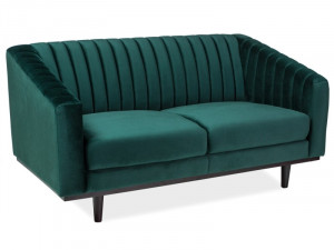 CANAPEA ASPREY 2, VERDE BLUVEL 78/WENGE, TAPITERIE DIN CATIFEA SI PICIOARE DIN LEMN - Img 5