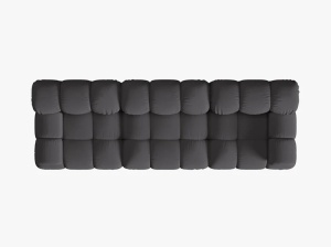 CANAPEA BELLIS, CU 3 LOCURI, ESPRESSO, CU TAPITERIE DIN TEXTIL 3D SONIC, MICADONI - Img 3