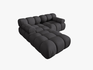 CANAPEA/COLTAR MODULAR BELLIS, 3 LOCURI, 188 CM, ESPRESSO 15, TAPITERIE DIN CATIFEA 3D, DESIGN DEOSEBIT - Img 5
