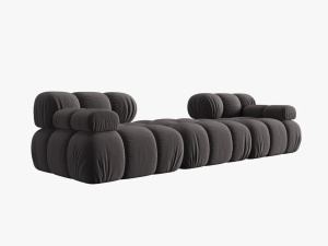 CANAPEA/COLTAR MODULAR BELLIS, 3 LOCURI, 188 CM, GRI INCHIS 97, TAPITERIE DIN CATIFEA, DESIGN DEOSEBIT - Img 3