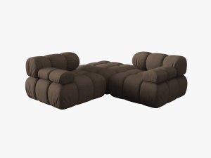CANAPEA/COLTAR MODULAR BELLIS, 3 LOCURI, 188 CM, MARO 40, TAPITERIE DIN CATIFEA 3D, DESIGN DEOSEBIT - Img 6