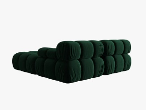 CANAPEA/COLTAR MODULAR BELLIS, 3 LOCURI, 188 CM, VERDE 38, TAPITERIE DIN CATIFEA, DESIGN DEOSEBIT - Img 3