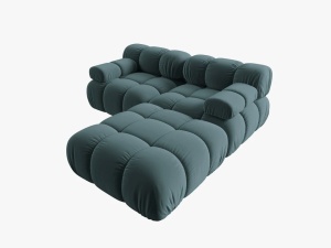 CANAPEA/COLTAR MODULAR BELLIS, 3 LOCURI, 188 CM, VERDE PETROL 87, TAPITERIE DIN CATIFEA, DESIGN DEOSEBIT - Img 4