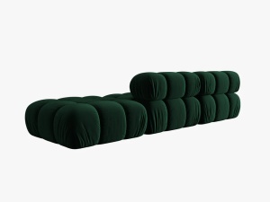 CANAPEA/COLTAR MODULAR BELLIS DREAPTA, 3 LOCURI, 282 CM, VERDE 38, TAPITERIE DIN CATIFEA, DESIGN DEOSEBIT - Img 3