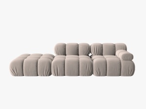 CANAPEA/COLTAR MODULAR BELLIS STANGA, 3 LOCURI, 282 CM, BEJ 16, TAPITERIE DIN CATIFEA, DESIGN DEOSEBIT - Img 1