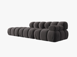 CANAPEA/COLTAR MODULAR BELLIS STANGA, 3 LOCURI, 282 CM, GRI INCHIS 97, TAPITERIE DIN CATIFEA, DESIGN DEOSEBIT - Img 3