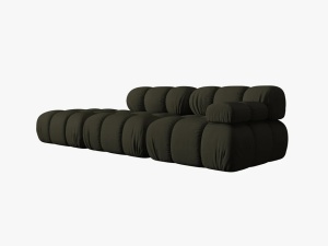 CANAPEA/COLTAR MODULAR BELLIS STANGA, 3 LOCURI, 282 CM, VERDE 77, TAPITERIE DIN CATIFEA 3D, DESIGN DEOSEBIT - Img 4