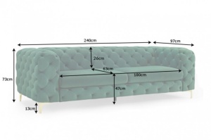 CANAPEA CONFORTABILA 240CM, CATIFEA VERDE SMARALD, STIL MODERN, ARTIM GROUP SELECTION - Img 8