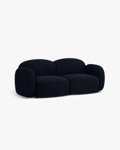 CANAPEA CU 2 LOCURI BLAIR, 194X 95, ALBASTRU ROYAL, CU TAPITERIE DIN TEXTIL CATIFEA CASINO, MICADONI - Img 2